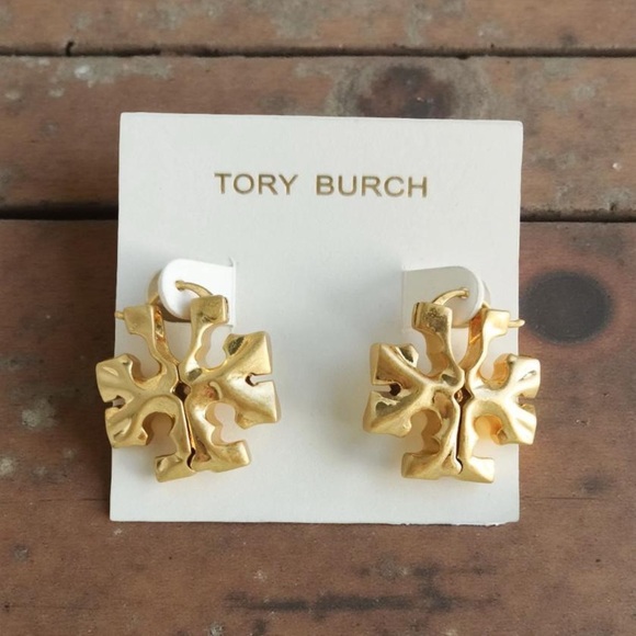 NWOT Tory Burch Gold Statement Earrings - Picture 7 of 7